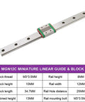 Rail And MGN12 Block Mini Linear Motion Kit For 3D Printers And CNC Projects 150mm Length Smooth Sliding Dope DIY Guide Rail Set