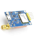 Close-up of GPS Module NEO 7M For Arduino And STM32 Projects Replacement For NEO 6M with SMA connector, USB interface, and pins