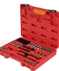 Ultimate 48 Piece Metric Sae Thread Chaser Kit M6 To M14 Unc Unf For Engine Repair Restoring Stripped Threads Like A Total Pro In Your Garage Shop, red case open