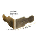 Kick Up Your Crafts With These Top Tier Solid Brass Corner Guards In Sweet Antique Bronze Finish 8 Piece Kit, 1.97" corner guard.