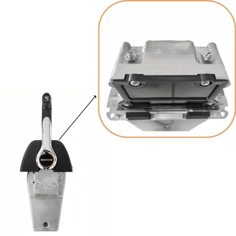 Single Binnacle Remote Control Box 70448205P1 Console Top Mount For Yamaha Outboard Engine Push To Open with mounting details