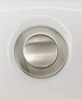 Bathroom Sink Drain Stopper Pop Up Assembly With Overflow Brushed Nickel Finish installed in sink