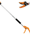 Long Reach Tree Pruner And Trimmer For High Branches And Fruit Picking 3.5 Foot Aluminum Extension Shears With Rust Resistant Loppers Half Inch Cut Lightweight Yard Tool For Easy Ground Pruning No Fuss