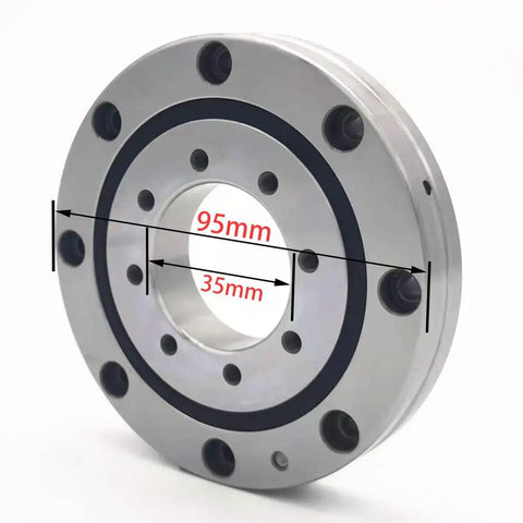 Straight Up Premium XRU3515 Cross Roller Bearing Slewing Ring for Robotic Arms with 35mm bore and 95mm outer diameter.