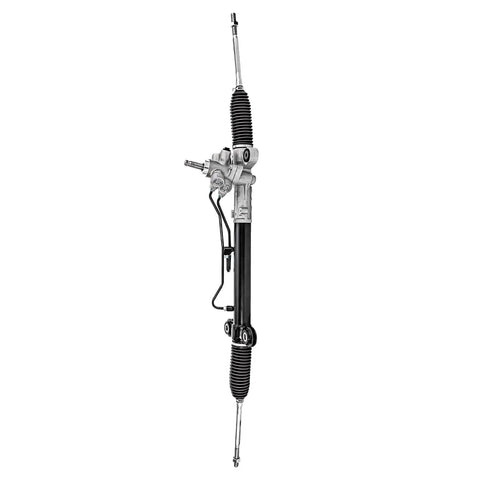 3Pc Front Rack And Pinion Kit With Power Steering Rack And Pinion Assembly Plus Outer Tie Rod Ends For 2007 2011 Honda CRV Japan Built Models J VIN Replacement, showing rack and pinion assembly close-up.