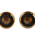 Top view of Garden Faucet Adapter Quick Connect Hose Fitting 3/4 Inch To 1/2 Inch Brass Water Connector for outdoor hose setup