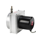 Side view of Draw Wire Displacement Sensor 5000mm 6000mm Range Easy Install Cable Sensor with black and silver casing.