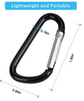 Mini Aluminum Carabiners With Nickel Key Rings, Lightweight D Shape Clips, all-purpose quick hooks, rust resistant anodized finish