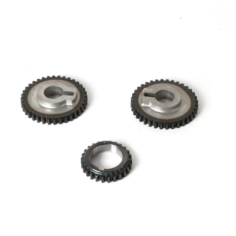 Premium Timing Chain Kit With Water Pump For 4.0L Nissan Frontier Xterra Pathfinder And Suzuki Equator Models 2005-2010 Durable Setup To Save Cash On Repairs. three metal timing gears on white background