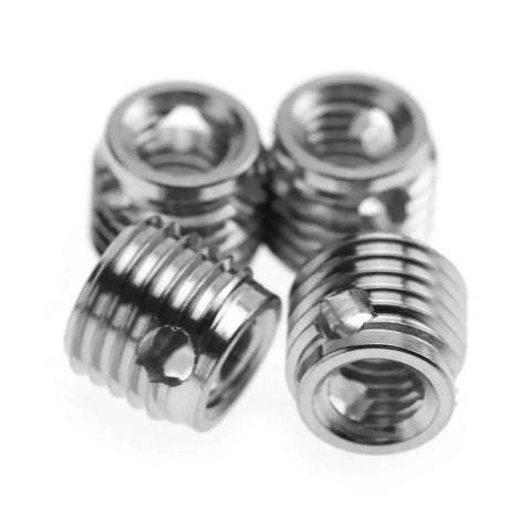 10 Piece Stainless Steel Self Tapping Thread Insert Repair Kit With Nine Styles For Auto Rail Vehicle Shipbuilding Construction Machinery Inner M5x0.8 Outer M8x1.0 Length 7mm stainless thread inserts