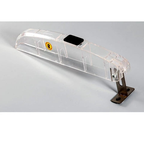 Transparent Table Saw Cover With Guard And Dust Shield, Universal 7 To 12 Inch Saw Cover, lightweight clear side view