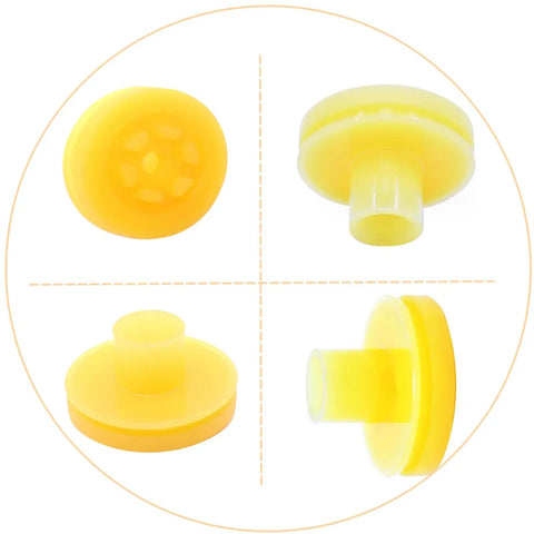 Heavy Duty Head Valve Replacement For Pneumatic Nailer Tools 2 Pack 180450S showing yellow valve pieces with various angles.