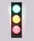 Vintage Style Traffic Light LED Wall Sconce With Remote Control for Club Bar Vibe featuring green, yellow, and red signals