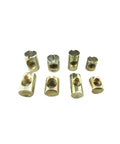 Beefy Heavy Duty Barrel Nuts Set 50 Pcs Metallic Slotted Cross Dowel Barrels M4 M5 M6 M8 Zinc Plated For Strong Furniture Joints shown