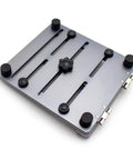 Top view of Compact CNC Solder Paste Stencil Printer with dual-sided PCB fixture and tool-free clamping mechanism.