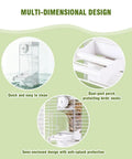Multi-dimensional design of No Sweat Semi Enclosed Automatic Bird Feeder With Generous Fifty Ml Seed Stash for easy flock care.