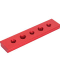 Cut Like Butter 100Mm T Slot Miter Track With Holes Aluminum Alloy Woodworking Gutter Electric Circular Saw Workbench Fixture Guide Pro Built Tough Smooth Slick Red, red aluminum track with pre-drilled holes.