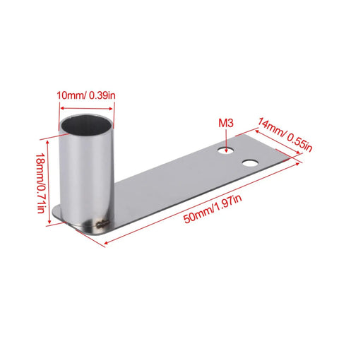 Stainless Steel RC Car Exhaust Pipe Upgrade Kit for 1/10 Scale Drift Models, showing measurements and single exhaust component.