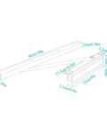 Dimensions of Heavy Duty Commercial Door Closer With Invisible Mount, Handles 40 to 60 Kg Doors, Ultra Sturdy 5.46mm Rocker Arm