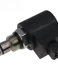 Built Tough 12V Solenoid Valve For Construction Equipment Direct Fit For 1400B 1550B And 3CX Series Part 25974628, black metal valve