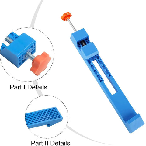 Plastic Adjustable Circular Saw Guide Rail And Milling Positioning Clamp For Woodworking Pros Precision Cutting Pro Grade Durable Base Guide For Accurate Milling Tasks 300mm Blue with detailed view of parts