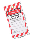 Heavy Duty Lockout Tags Hanging Labels Do Not Operate Safety Signs For Equipment Repair High Visibility PVC Tags For Industrial Use Rugged