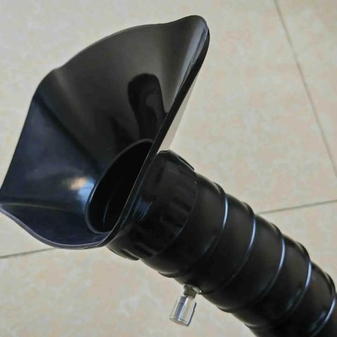 Self Supporting Flexible Fume Extraction Arm With Smooth 360 Pivot And Tight Locking Joints For Shop Dust Removal No Sweat Setup ventilation hood close-up.