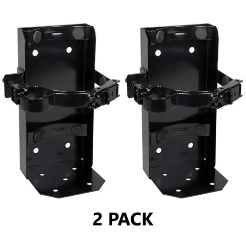 Bulletproof Secure Mount Brackets For 2.5 Gal And 6 Liter Class K Wet Chemical Fire Extinguishers Tough Grip in black, 2 pack.