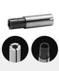 Top Shelf 6 Pieces 1/4 To 1/8 Inch Collet Adapter Set For Routers And Cnc Engraving Tools Badass Spring Steel chuck reducer close-up.