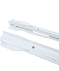 One Piece Drawer Runners Slides With Hidden Roller Bearing White Drawer Slides For Ultra Smooth Quiet Open And Close Durable Track