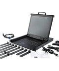 Top Tier Heavy Duty 17 Inch Rack Mount KVM Console Drawer With VGA And USB Ports For Any Switch 1U Height Server Rack Monitor 1280X1024 LCD parts and setup.