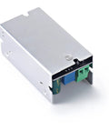 Heavy Duty 100W DC DC Buck Converter Step Down Voltage Regulator Module With Wide Input Range From 10 To 90V angled view, metallic housing, compact size.