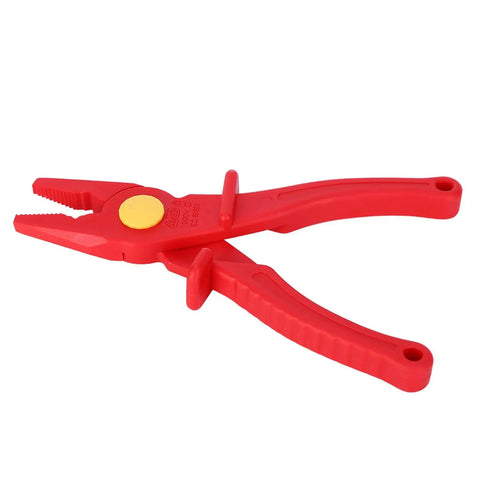 Heavy Duty 1000V Insulated Needle Nose Pliers Rock Solid Wire Cutter With Rugged Plastic Handles For Live Circuit Work And Top Shelf Precision On Any Quick Electrical Job.