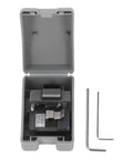 Pro High Precision Optical Fiber Cleaver With Tungsten Steel Blade And 3 In 1 Clamp in storage case with tools.