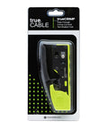 All In One RJ45 Crimp Tool For Pass Through Connectors in packaging, compatible with Cat5e, Cat6, Cat6A cables, shown front view.