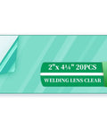 20 Piece Universal Welding Helmet Hood Replacement Clear Lens Covers 2x4.25 Inch Pro Grade Optical Polycarbonate Lenses For Eye Safety And Debris Protection Shields package