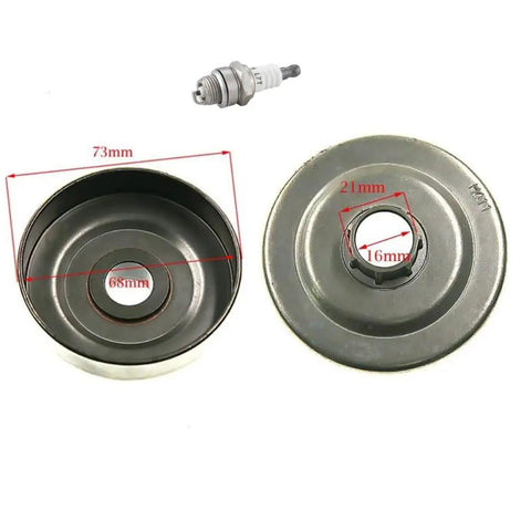 Heavy Duty Clutch Drum Needle Bearing And Sprocket Rim Replacement Kit For 50 51 55 Cc Mini Bikes And Go Karts Keeps Your Rig Running Smooth With No Noise And Easy Install For Real Riders Who Demand Quality Parts Always. metal clutch drum and sprocket rim set, 73mm outer, 68mm center, for 50-55cc mini bikes and go karts