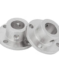 Rigid Flange Shaft Coupler Set 2 Pack 18mm Flange, 12mm Bore, M4 Motor Shaft Coupler Connector, Heavy Duty Plated Steel for CNC