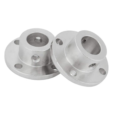 Rigid Flange Shaft Coupler Set 2 Pack 18mm Flange, 12mm Bore, M4 Motor Shaft Coupler Connector, Heavy Duty Plated Steel for CNC