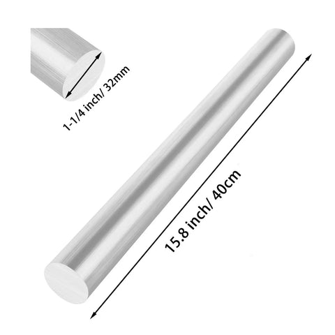 1-1/4 Inch Aluminum Rod 16 Inch Round Bar Stock 6061 Solid Extruded Aluminum Bar for DIY and Industrial Projects
