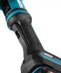Heavy Duty 40V XGT Angle Grinder With 1700W Equivalent Muscle And Snappy 6600RPM Action With Badass 230mm Disc Setup handle detail, showing rubber grip