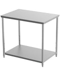 Heavy Duty Pro Grade Stainless Steel Kitchen Prep Table with Adjustable Undershelf for Home and Commercial Kitchens, 36x24x33.5 inches.