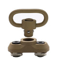 Rock Solid QD Sling Swivel And M System Rail Adapter Featuring 1.25 Inch Quick Detach Fitment in bulletproof tan finish.