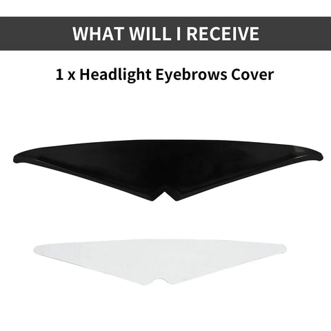Headlight Eyebrow Eyelid Upper Trim Bezel Cover For Road Glide 2015 Up Matte Black Visor Decoration Sticker Slick Upgrade