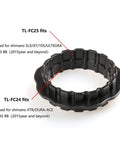 Heavy Duty Aluminum 7075 Bottom Bracket Wrench For External Bearing Cups 44mm And 46mm With 16 And 24 Notches Fits SRAM DUB Race Face Cinch ZTTO BSA30 Mountain Bike Maintenance Tool showing TL-FC25 fit for Shimano SLX/XT/105/ULTEGRA, TL-FC24 fit for XTR/DURA-ACE BSA BB