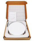 Pro Smooth Silent Electric 360 Turntable Rotating Display Stand With Remote Control For Product Showcase, 15cm Plate in packaging.