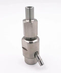Waterjet cutting head body mixing chamber, stainless steel, front view