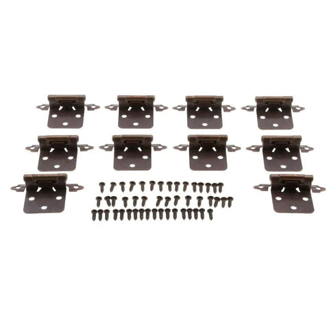 5 Pack Soft Close Inset Hinges For Cabinets And Cupboards, Satin Nickel Finish, hardware with screws included
