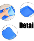 Close-up of a blue tray from the Colorful 10 Pack Plastic Art Trays For Crafts And DIY Projects, Kid Safe BPA Free Bead And Painting Organizer