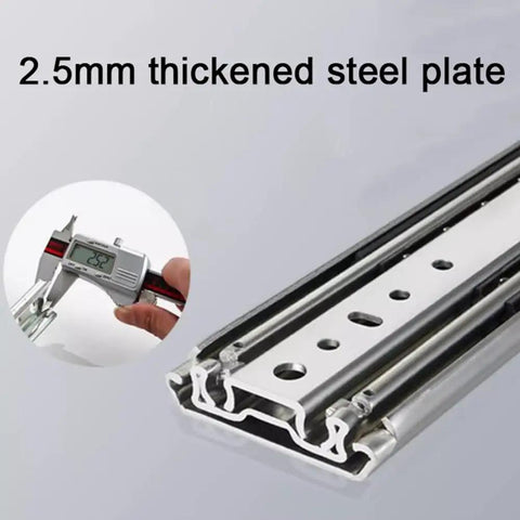 Beefy Full Extension Drawer Slides for Tool Boxes, Heavy Duty Side Mount Runners, 400 Lb Capacity, Steel Construction